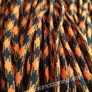 Paracord 550 Paraşüt Bileklik İpi Turuncu Renk Siyah Şerit - Görsel 4