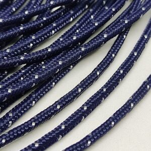 3 mm Paracord İp Lacivert Nokta Simli Renk - Görsel 3
